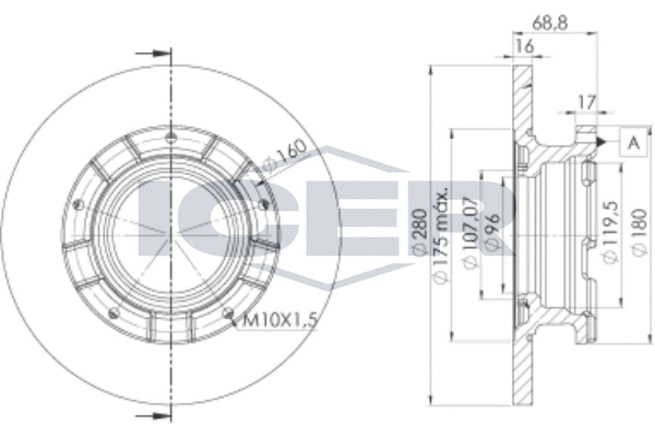 Гальмівний диск   78BD5633-2   ICER