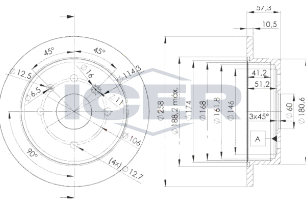 Гальмівний диск   78BD6028-2   ICER