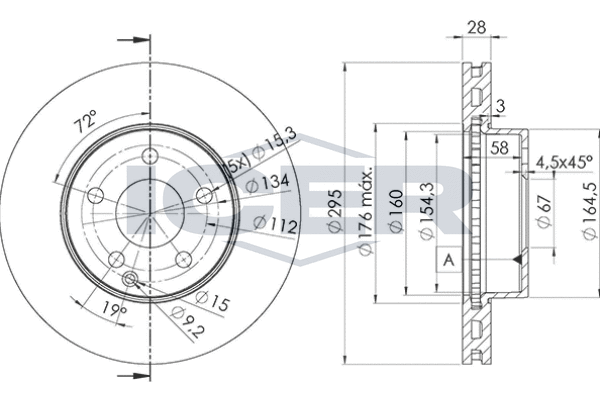 Гальмівний диск   78BD6475-2   ICER