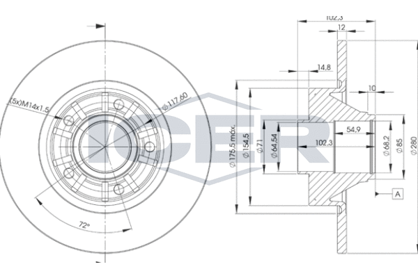 Гальмівний диск   78BD6846-1   ICER