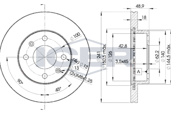 Гальмівний диск   78BD7500-2   ICER