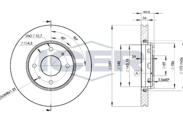 Гальмівний диск   78BD8027-2   ICER
