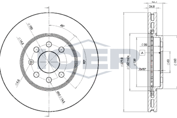 Гальмівний диск   78BD9001-2   ICER