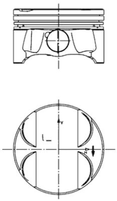 Поршень   40085600   KOLBENSCHMIDT