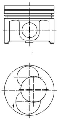 Поршень   40093700   KOLBENSCHMIDT