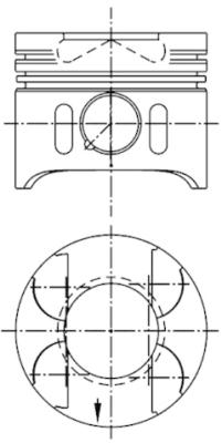 Поршень   41014600   KOLBENSCHMIDT