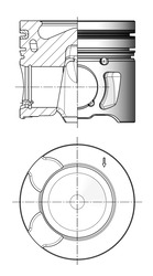 Поршень   41251600   KOLBENSCHMIDT