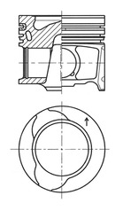 Поршень   41812600   KOLBENSCHMIDT