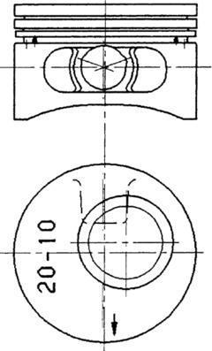 Поршень   90245620   KOLBENSCHMIDT