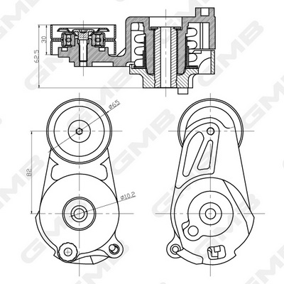 Натяжитель ремня, клиновой зубча GAT20420 GMB #2