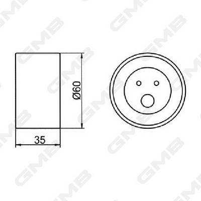 Натяжний ролик, зубчастий ремінь GT10100 GMB #3