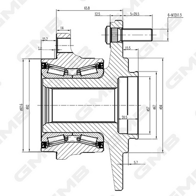 Маточина колеса, GMB GH35140 Маточина колеса, GMB GH35140