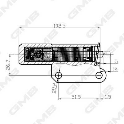 Успокоитель, зубчатый ремень GHAT-129 GMB #2