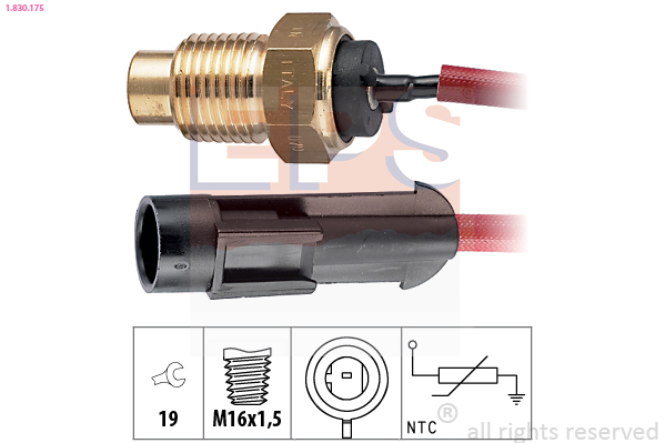 Датчик, температура охолоджувальної рідини   1.830.175   EPS