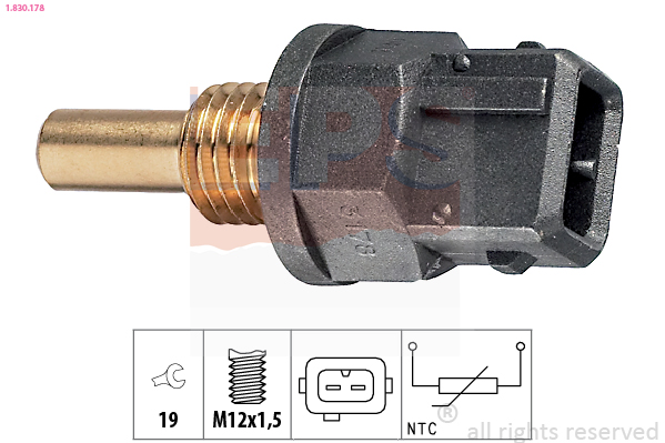 Датчик, температура охлаждающей жидкости   1.830.178   EPS