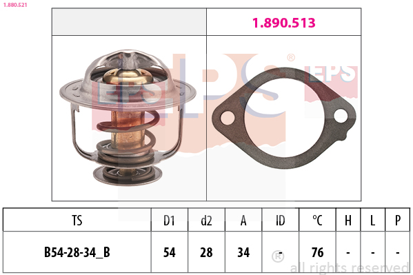 Термостат, охолоджувальна рідина   1.880.521   EPS