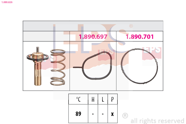 Термостат, охлаждающая жидкость   1.880.826   EPS