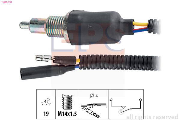 Перемикач, ліхтар заднього ходу   1.860.093   EPS