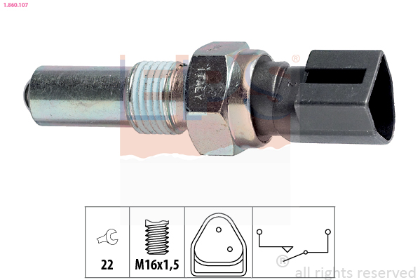 Выключатель, фара заднего хода   1.860.107   EPS