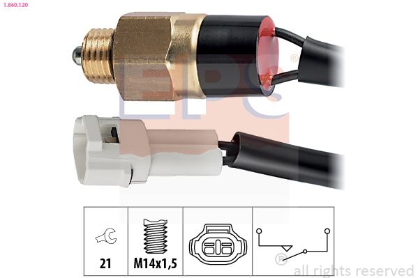 Выключатель, фара заднего хода   1.860.120   EPS