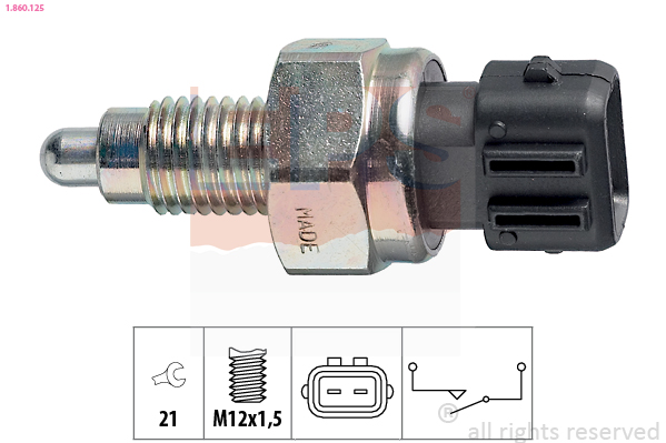 Перемикач, ліхтар заднього ходу   1.860.125   EPS