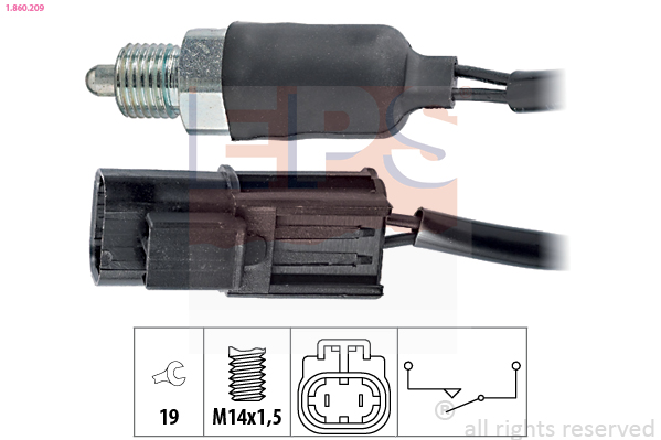 Выключатель, фара заднего хода   1.860.209   EPS