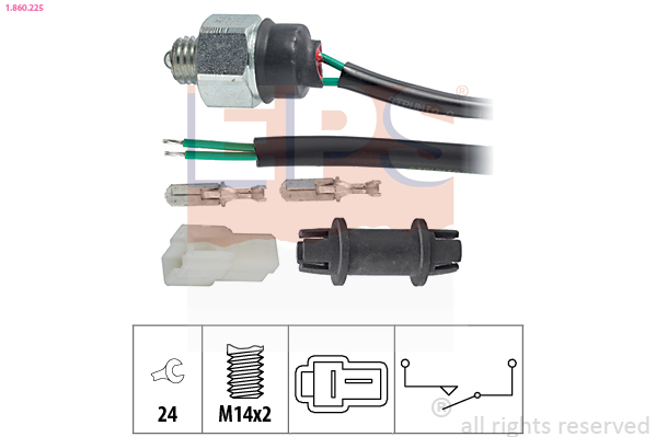 Перемикач, ліхтар заднього ходу   1.860.225   EPS