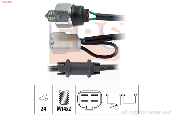 Выключатель, фара заднего хода   1.860.229   EPS