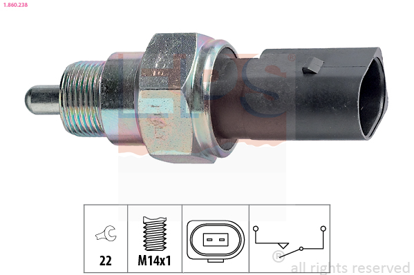Перемикач, ліхтар заднього ходу   1.860.238   EPS