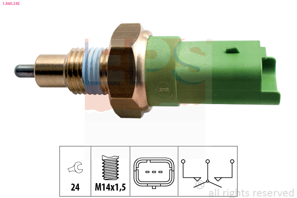 Перемикач, ліхтар заднього ходу   1.860.245   EPS