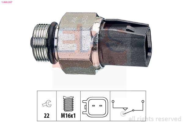Перемикач, ліхтар заднього ходу   1.860.267   EPS