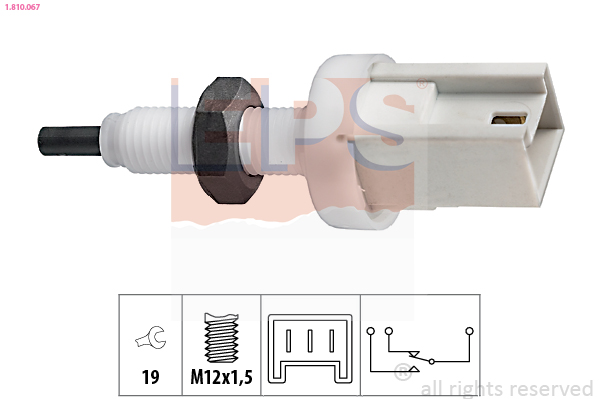 Выключатель фонаря сигнала торможения   1.810.067   EPS