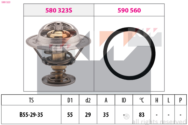 Термостат, охолоджувальна рідина   580 323   KW