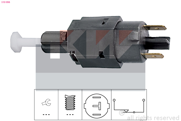 Выключатель фонаря сигнала торможения   510 098   KW
