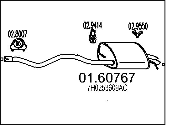 Глушитель выхлопных газов конечный   01.60767   MTS