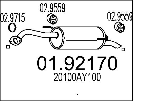 Глушитель выхлопных газов конечный   01.92170   MTS