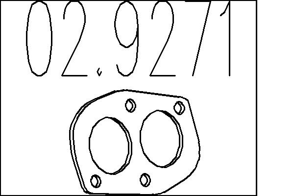 Прокладка, труба выхлопного газа   02.9271   MTS