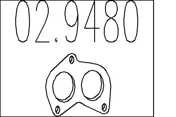 Прокладка, труба выхлопного газа   02.9480   MTS