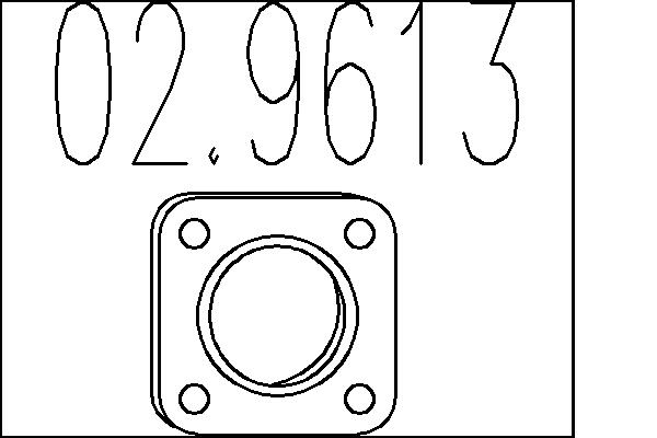 Прокладка, труба выхлопного газа   02.9613   MTS
