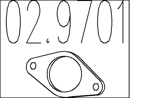 Прокладка, труба выхлопного газа   02.9701   MTS