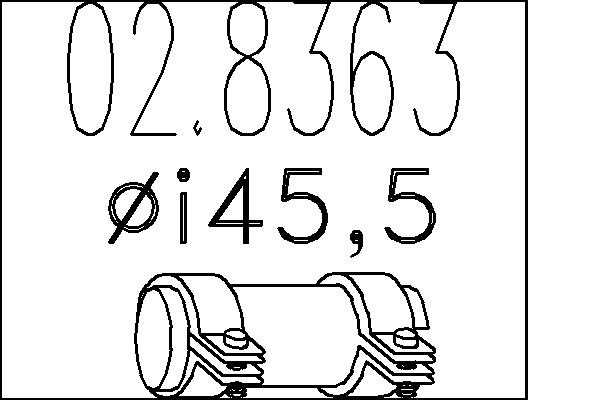 Фітинг, система відведення ВГ   02.8363   MTS