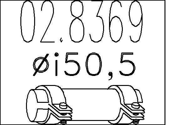 Соединительные элементы, система выпуска   02.8369   MTS