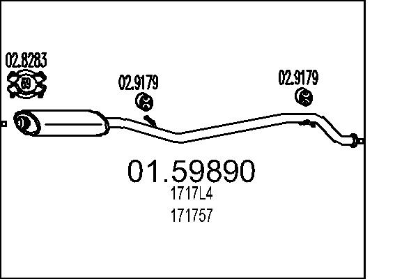 Проміжний глушник   01.59890   MTS