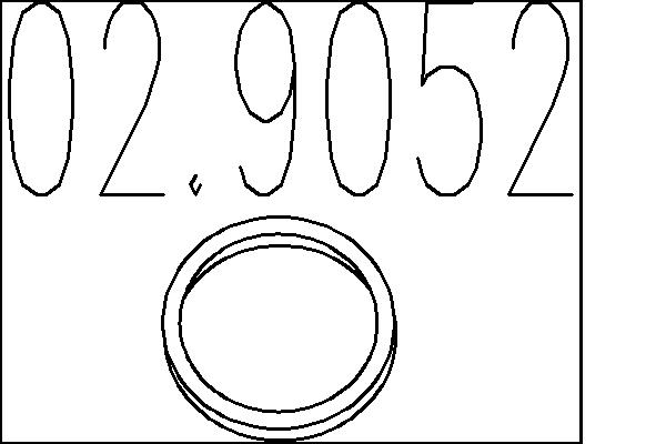 Уплотнительное кольцо, труба выхлопного газа   02.9052   MTS
