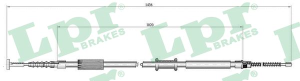 Тросик, cтояночный тормоз   C0015B   LPR