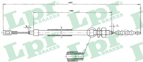 Тросик, cтояночный тормоз   C0095B   LPR