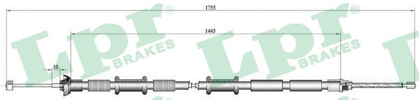 Тросовий привод, стоянкове гальмо   C0169B   LPR