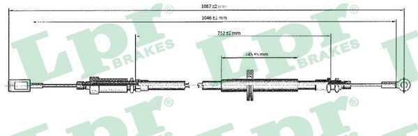 Тросовий привод, стоянкове гальмо   C0173B   LPR