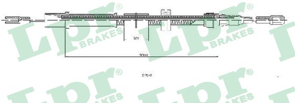 Тросик, cтояночный тормоз   C0455B   LPR