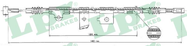 Тросик, cтояночный тормоз   C0496B   LPR